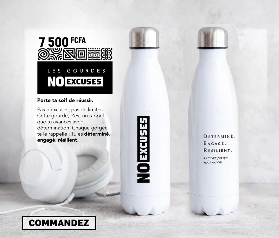 Gourde blanche No Excuses — 7 500 FCFA